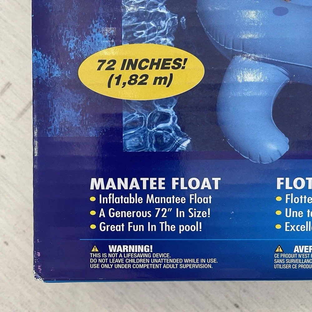 Swimline Giant Inflatable Manatee Ride On 72" Pool Float Rideable NIB 90456 - Picture 2 of 3